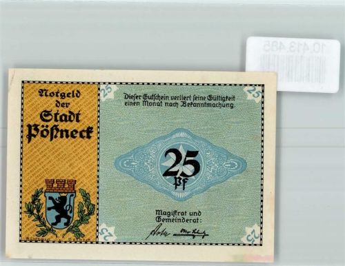 Pösneck Notgeld Gerberhäuser