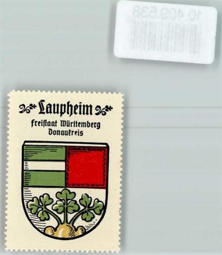 Laupheim Vignette Wappen Kaffee Hag ca 1920-1940