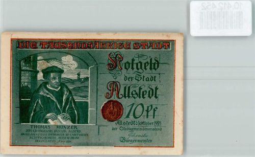06542 O4702 Allstedt - Notgeld Thomas Münzer