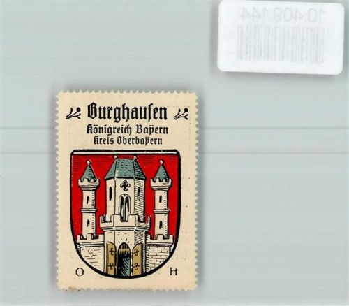 Burghausen Vignette Wappen Kaffee Hag ca 1920-1940