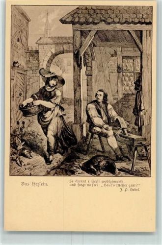 Hebelpostkarte Nr. 4 Das Hexlein AK Hebel Joh. P.