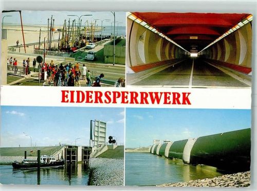 Vollerwiek Eidersperrwerk Schifffahrtsschleuse Straßentunnel Schleuseneinfahrt