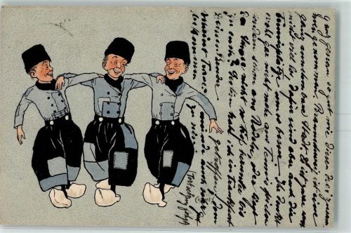 1908 Verlag Dondorf 220 Holzschuhe sign. Leo Chaney Hollandkinder Tracht