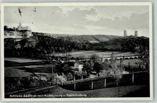 Saaleck Schloß Saaleck Rudelsburg Saalecksburg Eisenbahnlinie