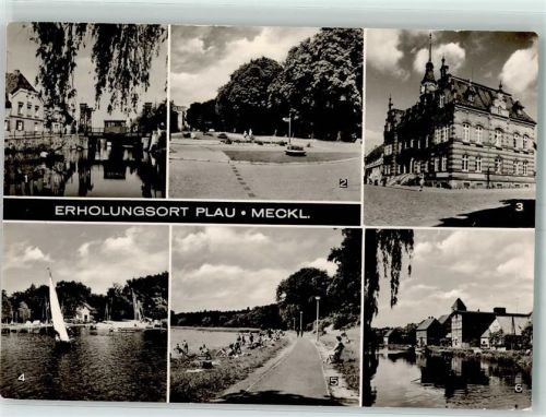 Plau Zugbrücke Burgplatz Rathaus Marktplatz Seglerheim Strandbad
