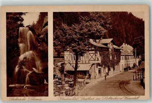 01855 O8361 Lichtenhain b Sebnitz - Gasthaus am Lichtenhainer Wasserfall Hüttenstempel