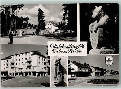 Waldkraiburg Berliner Straße Berliner Bär Kilometerangabe bis Berlin