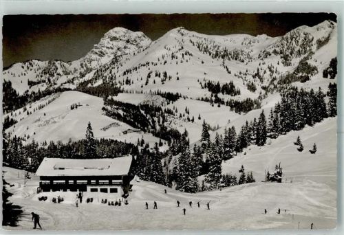 Sudelfeld Alpengasthof Mittl. Sudelfeld Winter Skifahrer
