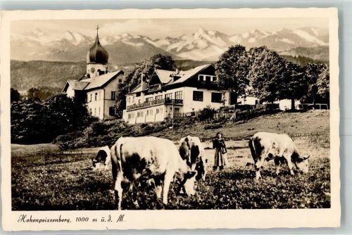 Hohenpeißenberg Kirche Bäuerin Rinderweide