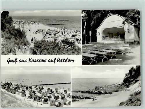 Koserow Badestrand Strandkörbe Konzertplatz