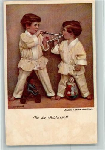 sign Ostermann - Spielzeug, Tröten der Kinder, AK gute Erhaltung - Wiener Kunst serie 216-2 BKW