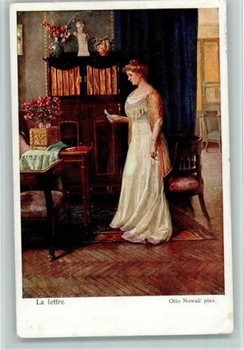 1912 La Lettre sign Otto Nowak AK