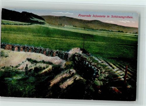Nr. 2114 Serie Das Deutsche Heer - Feuernde Infanterie in Schützengräben , gute Erhaltung