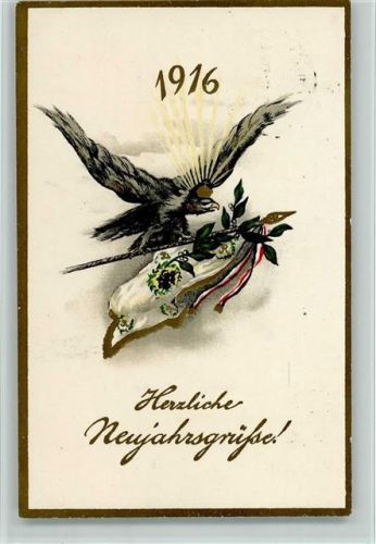 Neujahr 1916 - Fahne, Adler - Propaganda