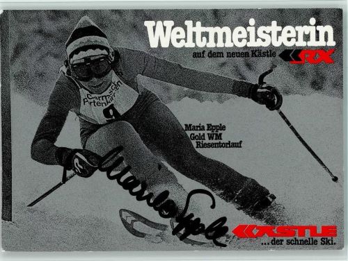 Weltmeisterin Maria Epple -Original Autogramm