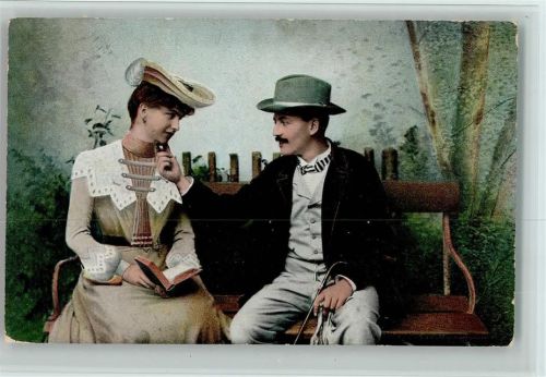 1906 Verlag Trenkler Serie 791-2 - Liebespaar auf der Parkbank, AK