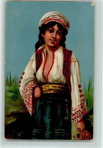 Frau mit Wasserkrug AK