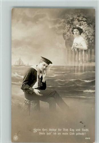Fotoverlag NPG 2323 - Mein Herz schlägt für Dich, gute Erhaltung AK Matrosenliebe Foto AK