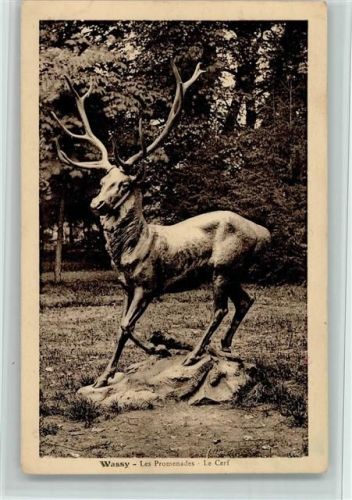 Wassy 1932 Jagdtiere Denkmal - Les Promenades - Le Cerf , Hirsch, gute Erhaltung AK