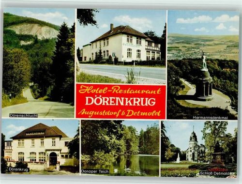 32832 W4936 Augustdorf - Hermannsdenkmal Restaurant Dörenkrug Schloss Detmold
