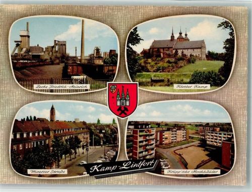 47475 W4132 Lintfort - Zeche Friedrich-Heinrich Kloster Kamf Moerser Straße Krupp'sche Hochhäuser