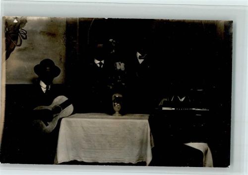 Hausmusik, Klavier, Gitarre, Privatfoto AK