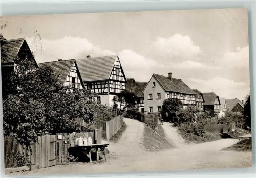 Tautenhain Dorfstraße Milchkannen Fachwerkhäuser