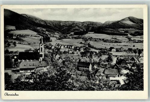 79297 W7809 Oberwinden , Elztal - Gasthaus zum Bahnhof Bahnpoststempel Zug 1520