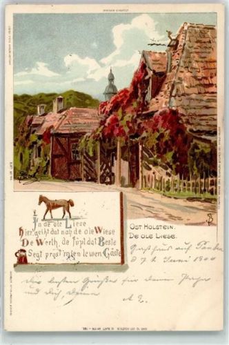 Panker 1900 Ost-Holstein De Ole Liese Ort lt. Stempel