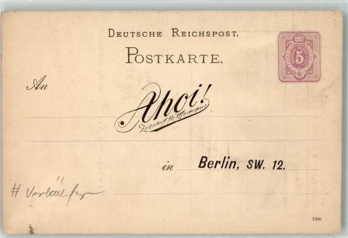 Zeitschrift Ahoi Werbung Bestellkarte Vorläufer