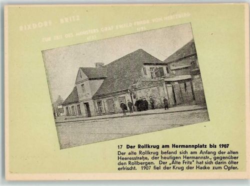 Britz Hermannplatz Der Rollkrug bis 1907 Chronik