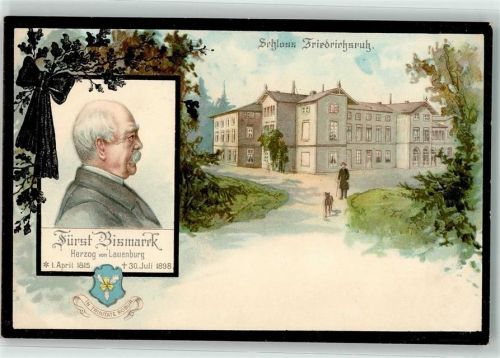 Friedrichsruh Porträt Fürst Bismarck Schloss Friedrichsruh