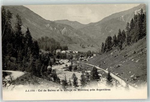 Argentieres Col de Balme et le Village de Monrocq