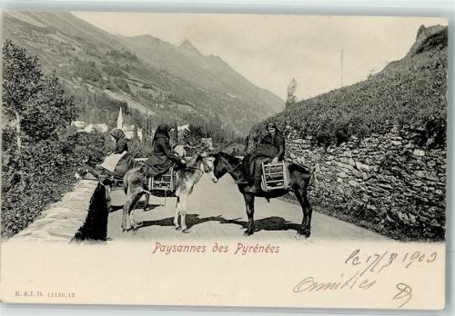 Cauterets 1903 Paysannes des Pyrenees Ort lt. Stempel