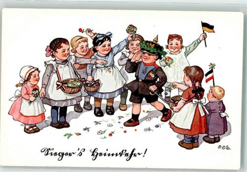 Kinder Uniform Kriegspostkarte Nr.54 Engelhard, P.O. / POE Künstlerkarte