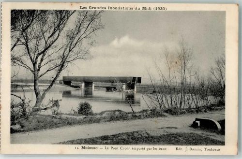Moissac 1930 Hochwasser 1930 Le Pont Cacor