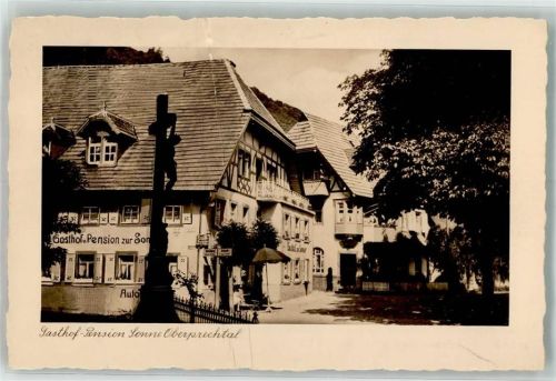Oberprechtal 1934 Gasthaus Pension Sonne Wegkreuz
