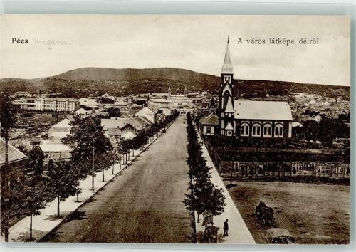 Pecs 1912 A varos latkepe delröl