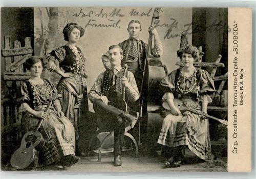 Original Kroatische Tamburitza-Capelle Sloboda Tacht Volksmusik 1911