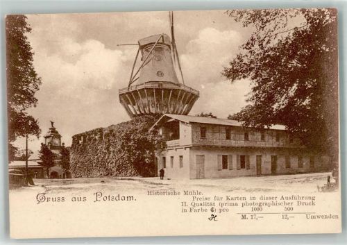 Berlin Mitte C.H. Oscar Lange Berlin Postkarten Prospekte Mühle in Potsdam