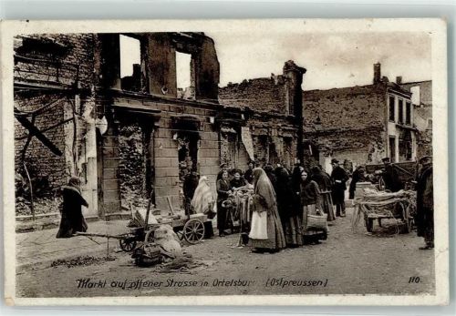 Ortelsburg Marktszene Wohlfahrts-Postkarte