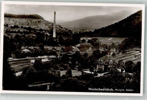 76599 W7566 Weisenbach , Murgtal Foto AK Weisenbachfabrik