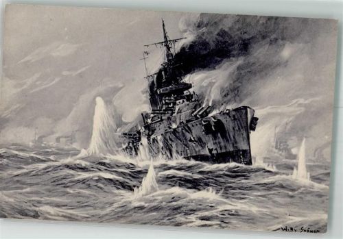 Seegefecht i.d.Nordsee Vernichtung engl. Schlachtkreuzers Wohlfahrtskarte Reichsverband WK I Marine
