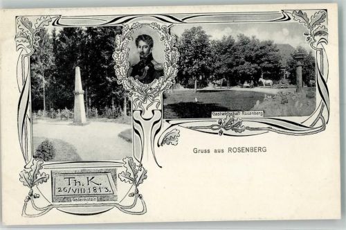 Rosenow Gasthaus Rosenberg Denkmal Th. Körner