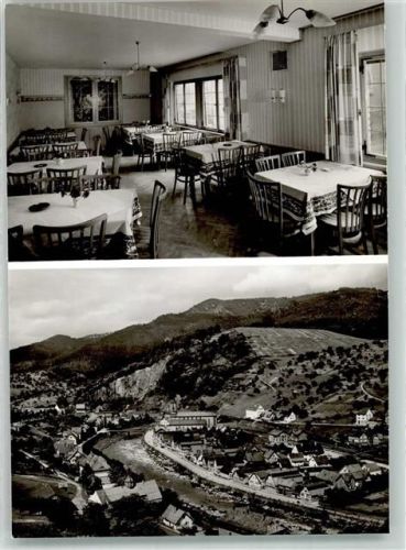 76599 W7566 Weisenbach , Murgtal Foto AK Gasthaus Meztgerei Blume