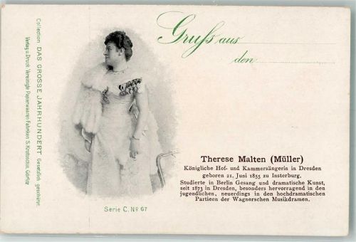 1900 Therese Malten Das Grosse Jahrhundert Serie C Nr. 67