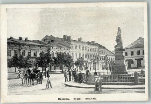 Rzeszow Foto AK Denkmal Ringplatz