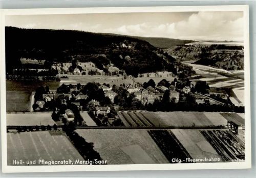 Merzig Fliegeraufnahme Heil- u. Pflegeanstalt Freigegeben d. R.L.M.