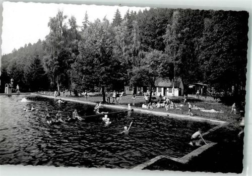 38685 W3394 Wolfshagen im Harz FOTO KEINE AK Schwimmbad Ort handschriftlich
