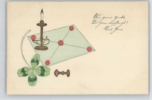 Brief mit Siegelstempel - Golddruck - 1900 AK